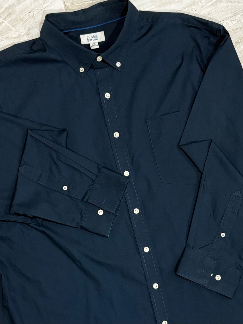 croft & barrow Men's Dark Navy Button-Down Shirt